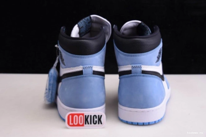 Cheap MAX UNIVERSITY RETRO 1 JORDAN BLACK WHITE AIR BLUE 555088-134 HIGH 0627